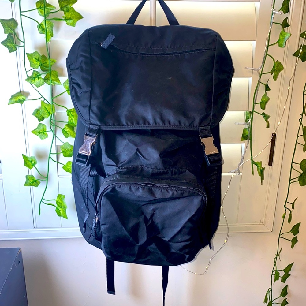 Prada black backpack